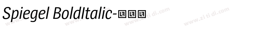 Spiegel BoldItalic字体转换
